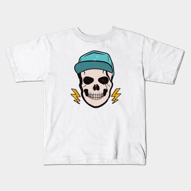 Vintage Skater // Skate or Die Kids T-Shirt by SLAG_Creative